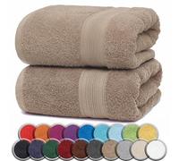 NatureMark Juego de 2 Toallas de Sauna, 80 x 200 cm, 100% algodón, Color: Beige
