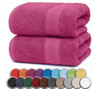NatureMark Juego de 2 Toallas de Sauna, 80 x 200 cm, 100% algodón, Color: Rosa