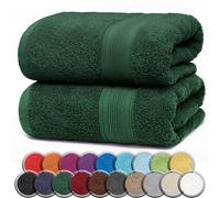 NatureMark Juego de 2 Toallas de Sauna, 80 x 200 cm, 100% algodón, Color: Verde Oscuro