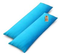 NatureMark Pack de 2 fundas de cojín de punto, fundas de almohada para dormir de lado, cojín cervical, muchos tamaños y colores, certificado Öko-Tex (40 x 145 cm (para dormir de lado/lactancia), color