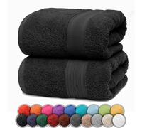 NatureMark Paquete de 2 Toallas de baño de 70 x 140 cm, Toalla de Ducha en Paquete Doble, Color: Negro