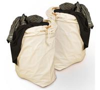Naturstube® Juego de 2 bolsas para la ropa, 50 x 70 cm - Bolsas de gran capacidad de 45 litros, resistentes, ideales para viajes, 100% algodón [Certificación ], bolsas para la ropa, bolsas de tela gra