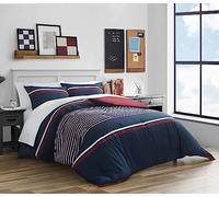 Nautica Colección Mineola, King, Rojo/Blanco/Azul Marino