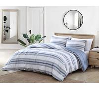 Nautica Home | Juego de edredón 100 Ultra Suave, para Todas Las Estaciones, Prelavado para Mayor suavidad, algodón, Azul Marino, King