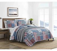 Nautica - Juego de edredón Queen, Ropa de Cama de algodón para Todas Las Estaciones, Ligero y Reversible (Raeford Blue, Queen)