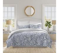 Nautica - Juego de Funda de edredón King, Ropa de Cama Reversible de algodón con Fundas a Juego, Elegante decoración Floral para el hogar (Azul Tortola, King)
