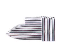 Nautica - Juego de sábanas Individual XL, Juego de sábanas bajeras y Fundas de Almohada, decoración Casual para el hogar (Rayas Azul Marino, Individual/Individual XL)