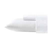 Nautica - Juego de sábanas Queen, Juego de sábanas bajeras y Fundas de Almohada, decoración Casual para el hogar (Blanco sólido, Queen)