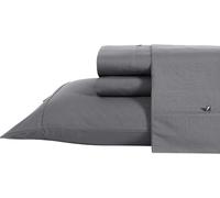 Nautica - Juego de sábanas tamaño Queen, Juego de sábanas de algodón percal, crujiente y Fresco, Elegante decoración del hogar (Gris Ballena, Reina)
