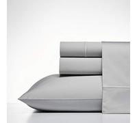Nautica - Sábanas King, Ropa de Cama de satén de algodón, 400 Hilos, Suave como la Seda y Resistente a Las Arrugas (Gris Regata, King)