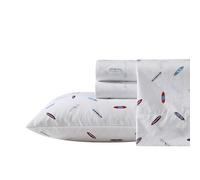 Nautica - Sábanas matrimoniales, Juego de Ropa de Cama de percal de algodón, vigorizante y Fresco, Ligero y Transpirable (High Surf, matrimonial)