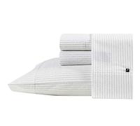 Nautica - Sábanas Queen, Juego de Ropa de Cama de percal de algodón, decoración Casual para el hogar (línea boya Gris, Queen)