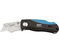 Navaja de bolsillo HAZET 2157-2 con hojas de repuesto I Navaja con empuñadura confortable y apoyo para el pulgar I para cortar plástico, cartón y mucho más
