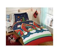 Navidad Funda de Edredón Sets Ropa Cama Infantil & Adultos Individual Doble King