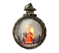 Navideño LED 23cm para decoración Interior Exterior Navideño(bronze color old man)