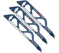 NAVPLUS S1243 - Hoja de sierra sable (3 unidades, metal duro, 305 mm, para hormigón celular, ladrillo, madera y metal)