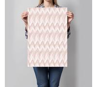 NAWVNMI Póster de Tiras De Espiga Piedra para Decoración de Pared Rosa Nude Beige Poster Disposición Repetida de Pared para Oficina Sala de Estar decorazione di interni 16x24 pulgadas Sin Marco