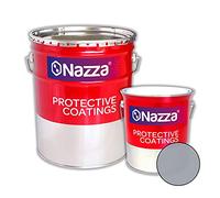 Nazza Pintura para suelo de garajes, Revestimiento epoxi 2 componentes ideal para hormigón, cemento, factorías, almacenes y suelos de interior, Color gris brillante, 4 Kg + 1 Kg