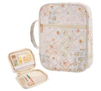 NBEADS Funda para la Biblia, funda de transporte de libros de la Biblia con estampado de flores, rectangular con cremallera y asas para kit de estudio de iglesia, suministros de viaje, uso diario
