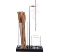 NBEADS Soporte de incienso 2 en 1 para varillas, quemador de incienso con almacenamiento boca abajo, quemador de incienso para meditación, yoga, spa, hogar, oficina, casa de té, suministros budistas