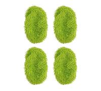 NbgrvB Almohadillas reutilizables de microfibra para fregona Swiffer, repuesto lavable en seco y húmedo, paquete de 4 unidades, color verde
