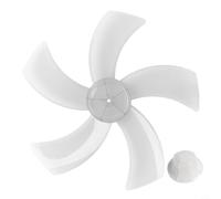 NbgrvB Aspas de ventilador de plástico de 18 pulgadas con cubierta de tuerca, diseño de 5 hojas para ventiladores de pedestal y escritorio, piezas de repuesto de polipropileno de bajo ruido