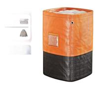 NbgrvB Bolsa de almacenamiento resistente al agua con cordón, gran capacidad, reutilizable, polietileno, para ropa, colchas, viajes, organización del hogar, color azul y naranja, 250 L