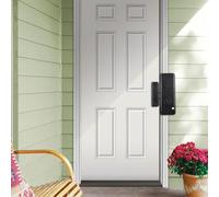 NbgrvB Cerradura de puerta de entrada sin llave para aplicación TTlock, cerradura Bluetooth invisible inteligente con tarjetas IC para puertas de madera, control remoto y alertas en tiempo real, color
