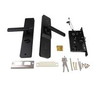 NbgrvB Cerradura de puerta inteligente con aplicación TTlock, cerradura electrónica Bluetooth, para puertas antirrobo, entrada sin llave a través de contraseña, tarjeta IC, llaves, aleación de