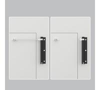 NbgrvB Cierrapuertas hidráulico resistente para puertas correderas, cierre automático silencioso con fuerza ajustable, aleación de aluminio, capacidad de 40 kg, color plateado