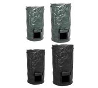 NbgrvB Contenedor de abono para exteriores con tapa de tragaluz, bolsa de eliminación de residuos de polietileno resistente, reciclaje orgánico, compostador portátil de jardín, cocina y patio