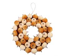 NbgrvB Corona de cosecha de 40 cm, calabazas de tela, corona de cosecha | Material de tela suave, construcción sin óxido, suave para la superficie, seguro para puertas, color naranja vibrante