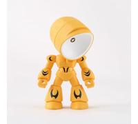 NbgrvB Creative Robot - Lámpara de mesa inalámbrica LED con brazos articulables, decoración de escritorio para dormitorio de niños, ABS, portátil, color amarillo