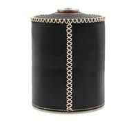 NbgrvB Funda protectora de piel sintética para bombona de gas de estilo retro para acampar al aire libre, con diseño transpirable, bolsa de almacenamiento segura, 12,8 x 10,8 cm de largo, color negro