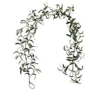 NbgrvB Guirnalda colgante de aceituna artificial verde para hojas de vid de 170 cm con frutas falsas para pared de jardín, puerta, decoración de boda