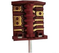 NbgrvB Interruptor giratorio de cocina de alta potencia 16A 7 engranajes | 7 ajustes precisos de temperatura, clasificación de 250 V/16 A, diseño de balancín rojo, fácil selección de engranajes
