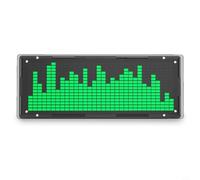 NbgrvB Kit de analizador LED de música para SPECTRUM, visor de audio DIY con algoritmo FFT, 8 efectos de pantalla, reloj de temperatura, requiere montaje alimentado por USB (blanco)