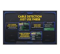 NbgrvB Medidor de voltaje y corriente USB FNB58, detector de carga rápida con pantalla de 2.0 pulgadas, probador de ondulación de capacidad de potencia de 7 A 120 W