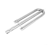 NbgrvB Para tubo quemador de parrilla de acero inoxidable 304, en forma de H o para diseño redondo para barbacoa de gas al aire libre, resistente a la corrosión y cocción uniforme, plata (en forma de