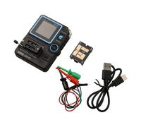 NbgrvB Probador de componentes LCR-P1 portátil, LCR alimentado por batería de 300 mAh para medidor ESR para diodo triodo MOSFET, tipo de carga y soporte de parche