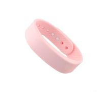 NbgrvB Reloj despertador vibratorio para usuarios sordos y con discapacidad auditiva con cronómetro y contador de calorías, pulsera silenciosa recargable roja (rosa)