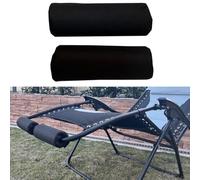 NbgrvB Reposapiés plegable para sillas de exterior, reposapiés reclinable de gravedad con espuma de alta densidad, soporte ligero de viaje, color negro, paquete de 2