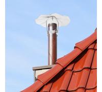 NbgrvB Tapón para chimenea de 6 cm, de acero inoxidable, cubierta de ventilación de techo, tapa de tubo de estufa, color plateado