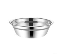 NbgrvB Taza redonda de acero inoxidable de 22 cm, recipiente de alimentos para microondas, resistente a los arañazos, para cereales y avena (26 cm)