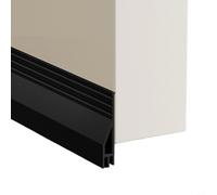 NbgrvB Tira de sellado de puerta TPE de 100 cm, burlete para la parte inferior de la puerta, insonorizante, bloqueador de ruido, cinta aislante impermeable para puertas de vidrio (Negro)