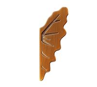 NbgrvB Tiradores de gabinete de aleación de zinc con forma de hoja de bronce verde antiguo para armarios de cocina, aparadores, pomos de puerta vintage con tornillos, paquete de 2 7613-64 izquierda x