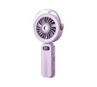 NbgrvB Ventilador de niebla portátil de plástico 6000mAh larga vida | Flujo de aire de 4 velocidades, refrigeración instantánea por niebla, batería de 6000 mAh, modo de mano o de escritorio