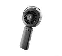 NbgrvB Ventilador de niebla portátil Plástico 6000mAh Larga vida (negro) | Flujo de aire de 4 velocidades, refrigeración instantánea por niebla, batería de 6000 mAh, modo de mano o de escritorio