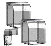 NCTNCX Tapa de enchufe 2 piezas enchufe impermeable transparente interruptor de luz cubierta para 86 tipos tapa de enchufe para sala de estar balcón cocina baño
