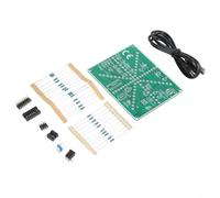 NE555 CD4017 Kit de luz LED de doble color para correr, FR-4 PCB Junta de práctica de soldadura para principiantes, proyecto de aprendizaje electrónico de efecto de flujo ajustable